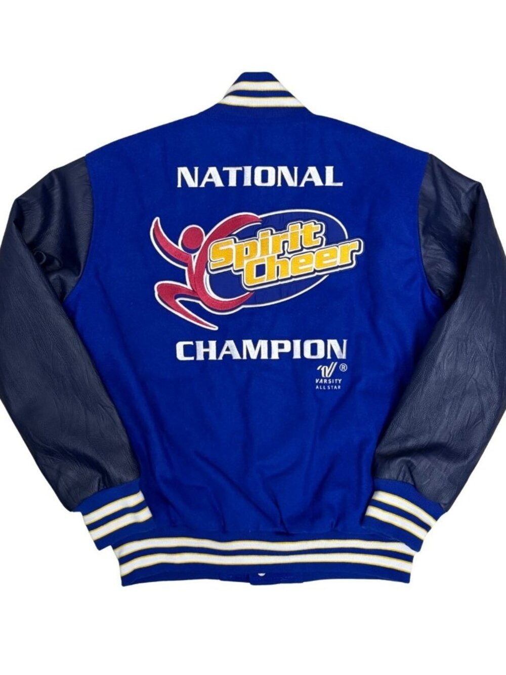 VINTAGE Spirit Cheer Champions Jacket Varsity Letterman Bomber Coat Mens Small